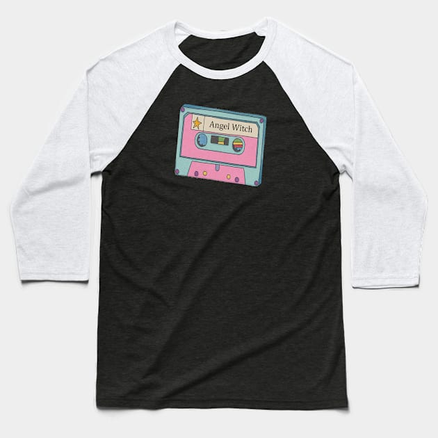 Vintage Cassette Tape Angel Witch Baseball T-Shirt by Beban Idup